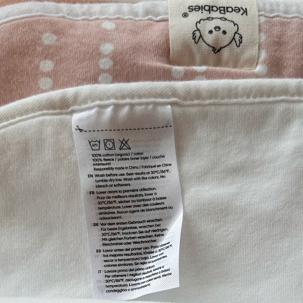 KeaBabies 5pk Organic Cotton Burp Cloths Pink - Picture 3 of 3